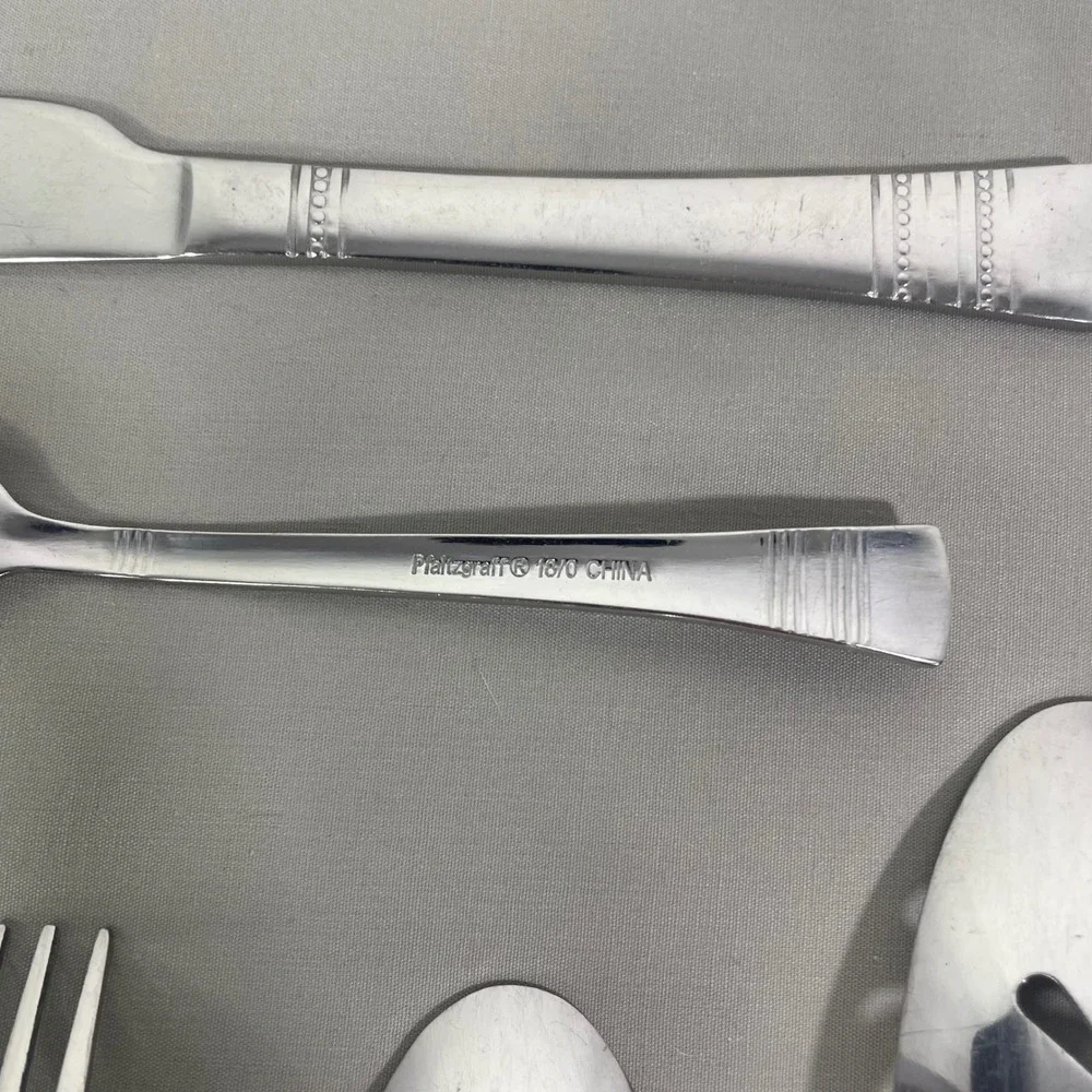 Lot of 7 International Silver Kensington Stainless Forks Tablespoon Knives Spoon